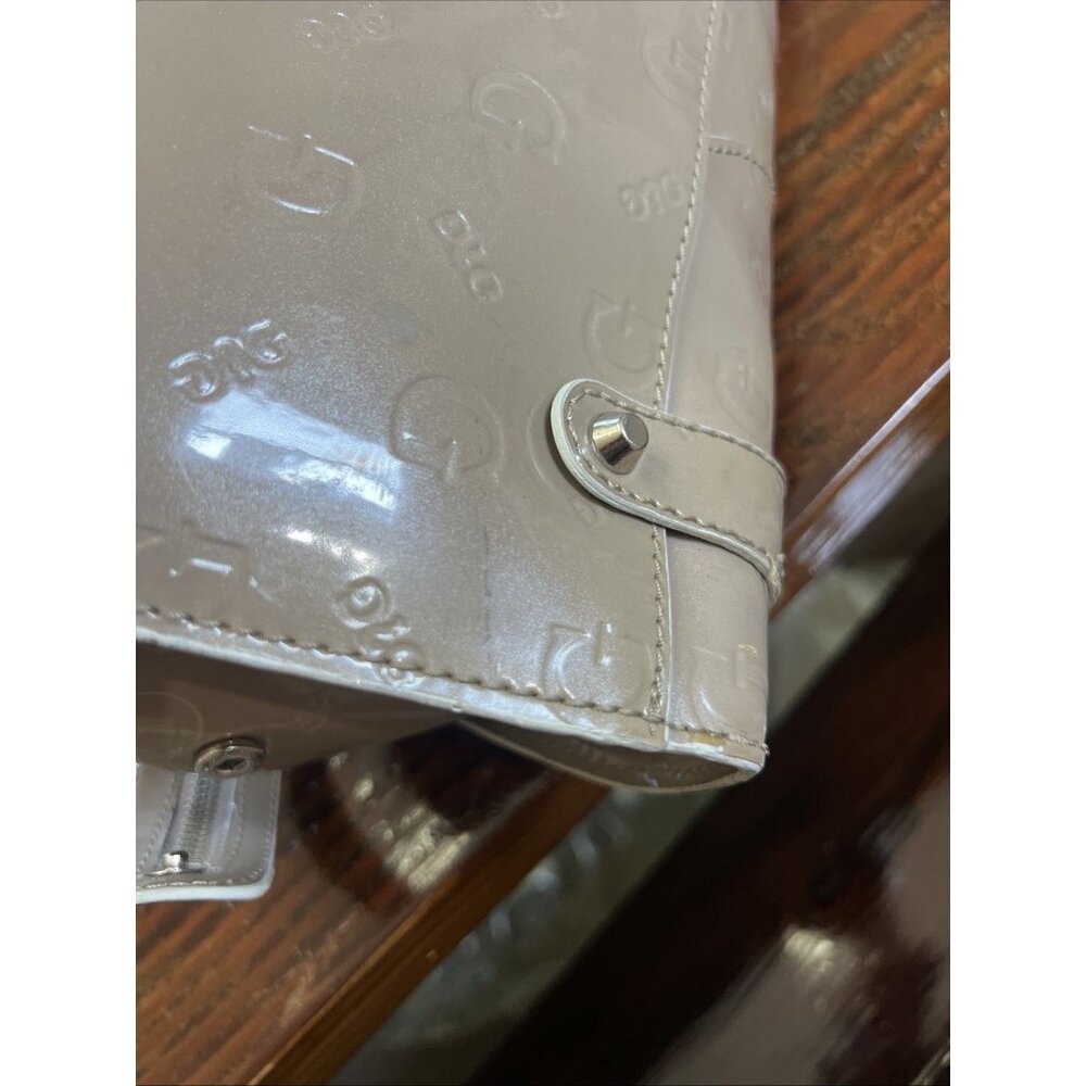 Vintage Guess Y2K Patent Faux Leather Logo Shoulder Bag Retro Handbag Purse - Picture 8 of 16